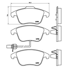 Load image into Gallery viewer, Front Brake Pad Fits Audi A4L A4 A5 Brembo P85113