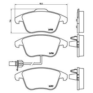 Front Brake Pad Fits Audi A4L A4 A5 Brembo P85113