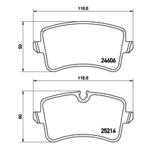 Load image into Gallery viewer, Rear Brake Pads A6 Quattro Set Kit Fits Audi 4G0698451H Brembo P85117