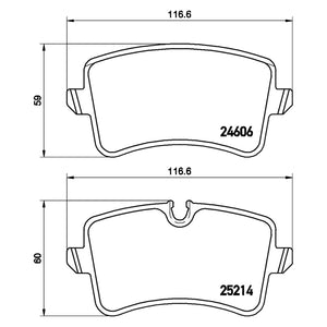 Rear Brake Pad Fits Audi VW A6L A6 A7 Brembo P85118