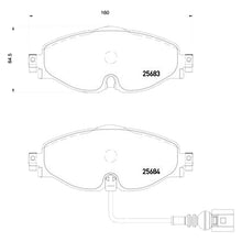 Load image into Gallery viewer, Front Brake Pad Fits VW Audi Seat Skoda Q3 Octavia Superb Passat Brembo P85126