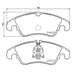 Front Brake Pad Fits Audi VW A6 Q5 A7 Phideon Brembo P85145