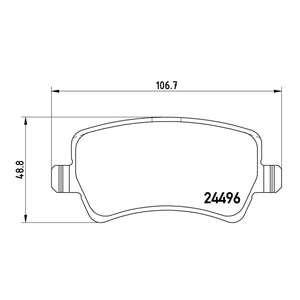 Rear Brake Pads Fits Land Rover Volvo Brembo P86021