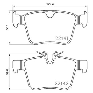 Rear Brake Pad Fits Jaguar E F Pace XEL XFL XE XF Discovery Evoque Brembo P86029