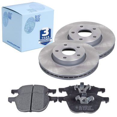 Ford Focus Front Brake Pad Disc Set Fits Focus 04 On 3 Year Warranty Blue Print