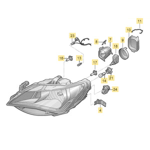 Ibiza Front Left Headlight LED Headlamp Fits Seat OE 6J2941005K Valeo 46726