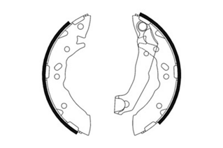 Rear Brake Shoe Set Fits Hyundai Vauxhall Ferodo FSB586