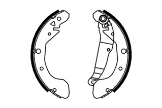 Rear Brake Shoe Set Fits Chevrolet Daewoo OE 96349066 Ferodo FSB695