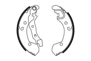 Rear Brake Shoe Set Fits Nissan Renault OE 44060AX625 Ferodo FSB649