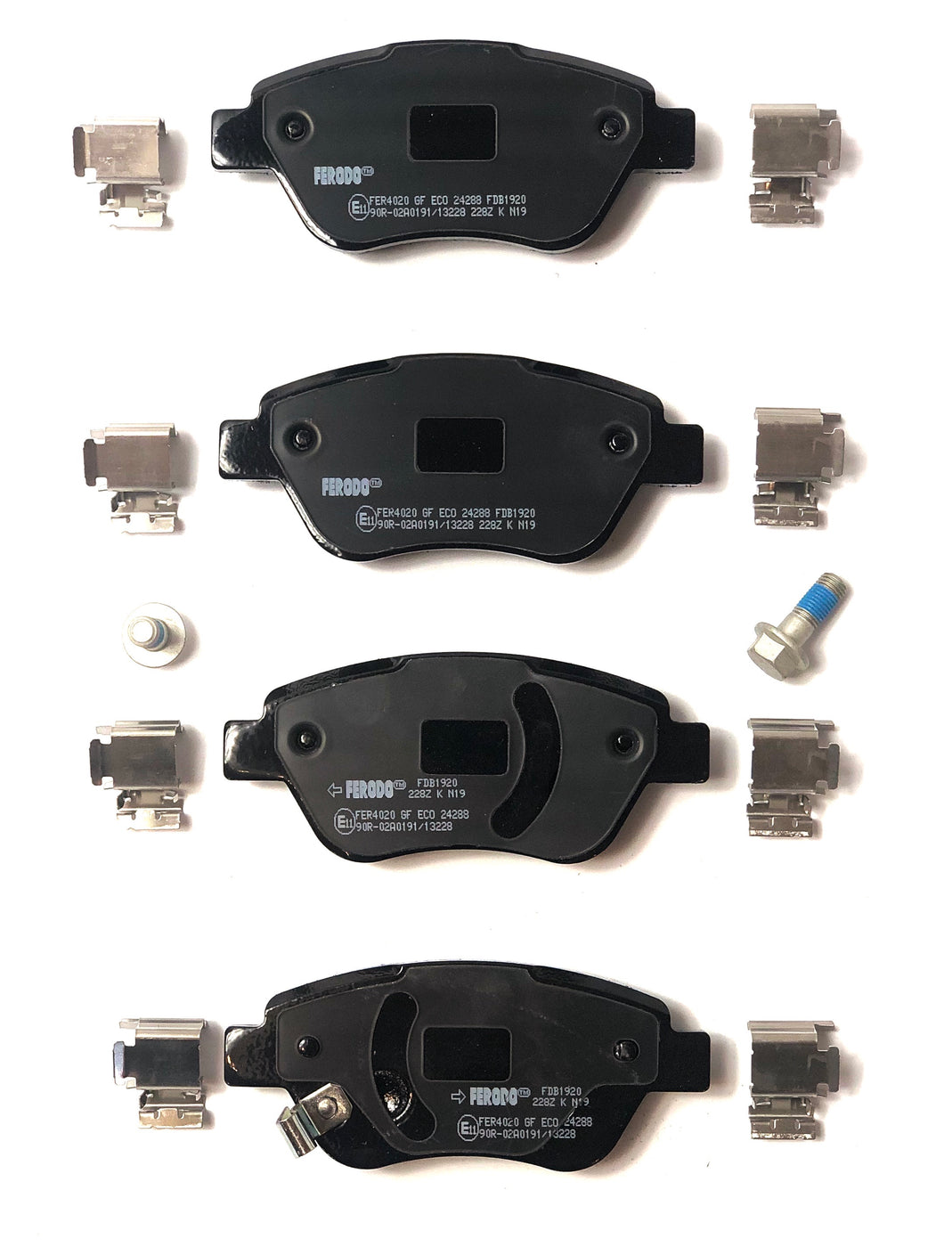 Front Brake Pad Set Fits Opel Vauxhall OE 1605153 Ferodo FDB1920