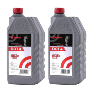 2x Brembo Brake Fluid DOT 4 DOT4 Premium ABS 2 Litre 2L L04010